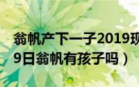 翁帆产下一子2019现在健康活泼吗?（11月19日翁帆有孩子吗）