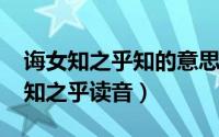 诲女知之乎知的意思是什么（11月19日诲女知之乎读音）