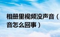 相册里视频没声音（11月19日相册视频没声音怎么回事）