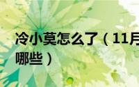 冷小莫怎么了（11月20日冷小莫经典语录有哪些）