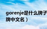 gorenje是什么牌子（11月20日gorenje品牌中文名）