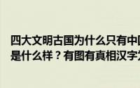 四大文明古国为什么只有中国没有古字（四大文明古国文字是什么样？有图有真相汉字为什么能力压一切？）