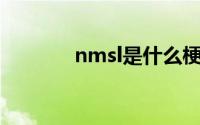nmsl是什么梗 原来是这样的