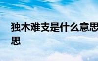 独木难支是什么意思 词语独木难支是什么意思
