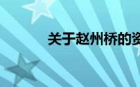关于赵州桥的资料 赵州桥介绍