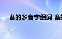 畜的多音字组词 畜的多音字读音及组词
