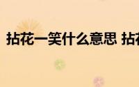 拈花一笑什么意思 拈花一笑解释及出处介绍