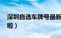 深圳自选车牌号最新规则 新一批车牌号段来啦）