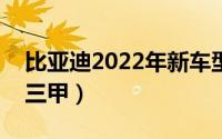 比亚迪2022年新车型上市汇总（比亚迪重归三甲）