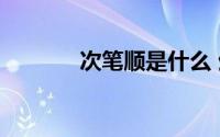 次笔顺是什么 生字次的笔顺）