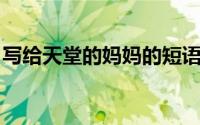 写给天堂的妈妈的短语 献给天堂母亲的短句）