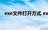 exe文件打开方式 exe文件打开方式简述）