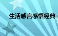 生活感言感悟经典（感谢生活感悟人生