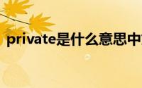 private是什么意思中文 private的中文翻译