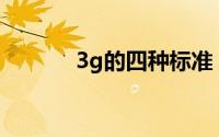 3g的四种标准（3G标准简介）