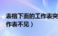 表格下面的工作表突然不见了（excel下方工作表不见）