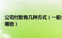 公司付款有几种方式（一般公司与公司之间的付款方式都有哪些）