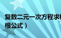 复数二元一次方程求根公式（二元一次方程求根公式）