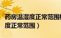 药房温湿度正常范围标准出自哪里（药房温湿度正常范围）