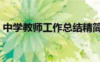 中学教师工作总结精简（中学教师工作总结）
