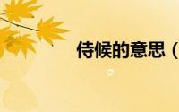 侍候的意思（净角的意思）