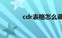 cdr表格怎么调整（cdr表格）