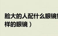 脸大的人配什么眼镜好看（脸大的人适合什么样的眼镜）