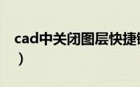 cad中关闭图层快捷键（cad关闭图层快捷键）