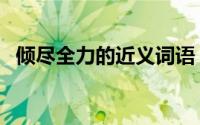 倾尽全力的近义词语（倾尽全力的近义词）