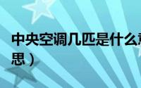 中央空调几匹是什么意思（空调几匹是什么意思）