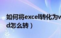 如何将excel转化为word文档（excel转word怎么转）