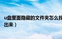 u盘里面隐藏的文件夹怎么找出来（u盘隐藏的文件夹怎么找出来）