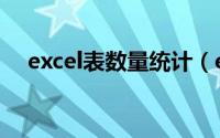 excel表数量统计（excel数量汇总共计）
