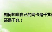 如何知道自己的网卡是千兆还是百兆（怎么查看网卡是百兆还是千兆）