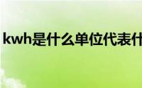 kwh是什么单位代表什么（kwh是什么单位）