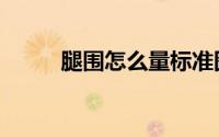 腿围怎么量标准图（腿围怎么量）