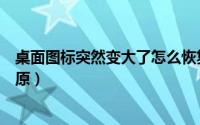 桌面图标突然变大了怎么恢复呢（桌面图标突然变大怎么还原）