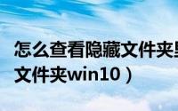 怎么查看隐藏文件夹里的文件（怎么查看隐藏文件夹win10）