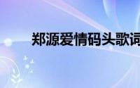 郑源爱情码头歌词（爱情码头歌词）