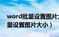 word批量设置图片大小怎么设置（word批量设置图片大小）