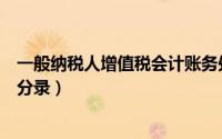 一般纳税人增值税会计账务处理（一般纳税人的增值税会计分录）