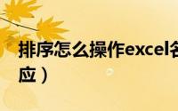 排序怎么操作excel名次（如何排序和名称对应）