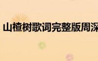 山楂树歌词完整版周深（山楂树歌词完整版）