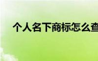 个人名下商标怎么查询（商标怎么查询）
