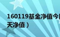 160119基金净值今日点评（160119基金今天净值）
