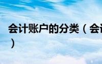会计账户的分类（会计科目与会计账户的关系）
