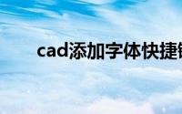 cad添加字体快捷键（cad添加字体）