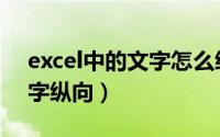 excel中的文字怎么纵向排列（excel表格文字纵向）