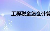 工程税金怎么计算公式（工程税金）