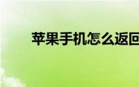 苹果手机怎么返回上一步（上一步）